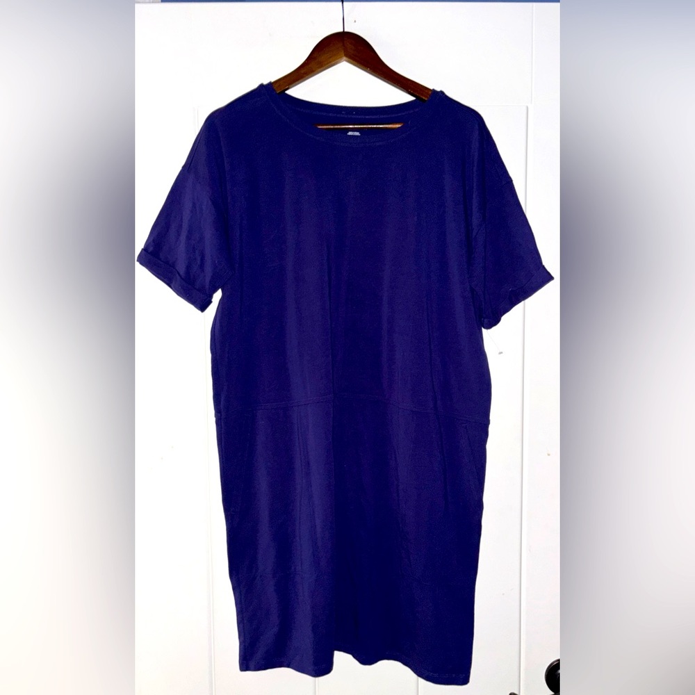 Eileen‎ Fisher Organic Cotton Short Sleeve Tee Shirt Dress Women M Closet Basic